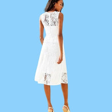 Load image into Gallery viewer, Lilly Pulitzer Nolea White Dress, Paradise Found Lace,  size 10

