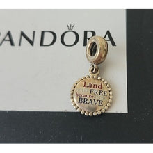 Load image into Gallery viewer, Pandora Sterling Silver 'Land of the Free' USA Dangle Charm 791169_43
