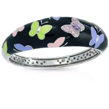 Load image into Gallery viewer, Belle Étoile Black Papillon Butterfly Amethyst + Sterling Silver 925  Bracelet
