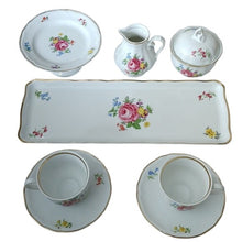 Load image into Gallery viewer, Schirnding Bavaria Tea Set Sandwich Tray Creamer Sugar Bowl Cups Saucers Dreden
