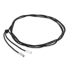 Load image into Gallery viewer, Pandora Leather Strap Lariat Necklace with Sterling Silver Ends - 390954, Black,   39.4"

