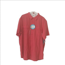 Load image into Gallery viewer, Men's Columbia Pacific Breeze Short Sleeve Shirt, Coral Sunset,  Size XL
