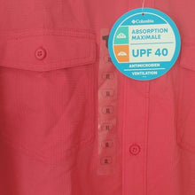 Load image into Gallery viewer, Men's Columbia Pacific Breeze Short Sleeve Shirt, Coral Sunset,  Size XL
