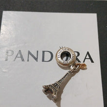 Load image into Gallery viewer, Pandora France Exclusive Eiffel Tower Sterling Silver+ 14k gold Charm 791302
