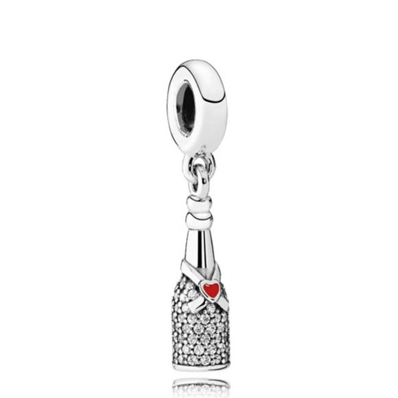 Pandora Sterling Silver Celebration Time Sparkling Wine Dangle 792152cz