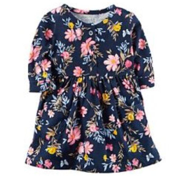 Carter's Long Sleeve Dress Set - Baby Girls Newborn