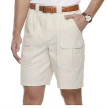 Load image into Gallery viewer, Croft &amp; Barrow 9&quot; Side-Elastic Cotton Relaxed Fit Cargo Shorts, Silver Birch, 52
