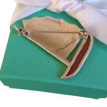 Load image into Gallery viewer, Sterling Silver + Marcasite Sailboat Pendant, 8.55g
