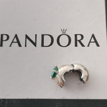 Load image into Gallery viewer, Pandora Sterling Silver Round Solitaire Silicone Clip Green 799204C03

