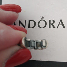 Load image into Gallery viewer, Pandora Sterling Silver Round Solitaire Silicone Clip Green 799204C03
