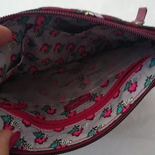 Load image into Gallery viewer, Vera Bradley Bordeaux Blooms Iconic Pouch Wristlet NWT
