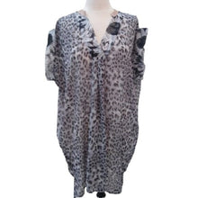 Load image into Gallery viewer, Adele Altman Roma Swim Cover-up, Black/White/Grey, size 1X
