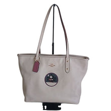 Load image into Gallery viewer, Coach x Disney 38691 City Zip Tote in Pebbled Leather, Minnie Mouse Patch, Chalk
