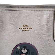 Load image into Gallery viewer, Coach x Disney 38691 City Zip Tote in Pebbled Leather, Minnie Mouse Patch, Chalk

