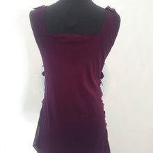 Load image into Gallery viewer, Angel Eye Two Tone Scoop Neck Blouse, Purples, Size Small
