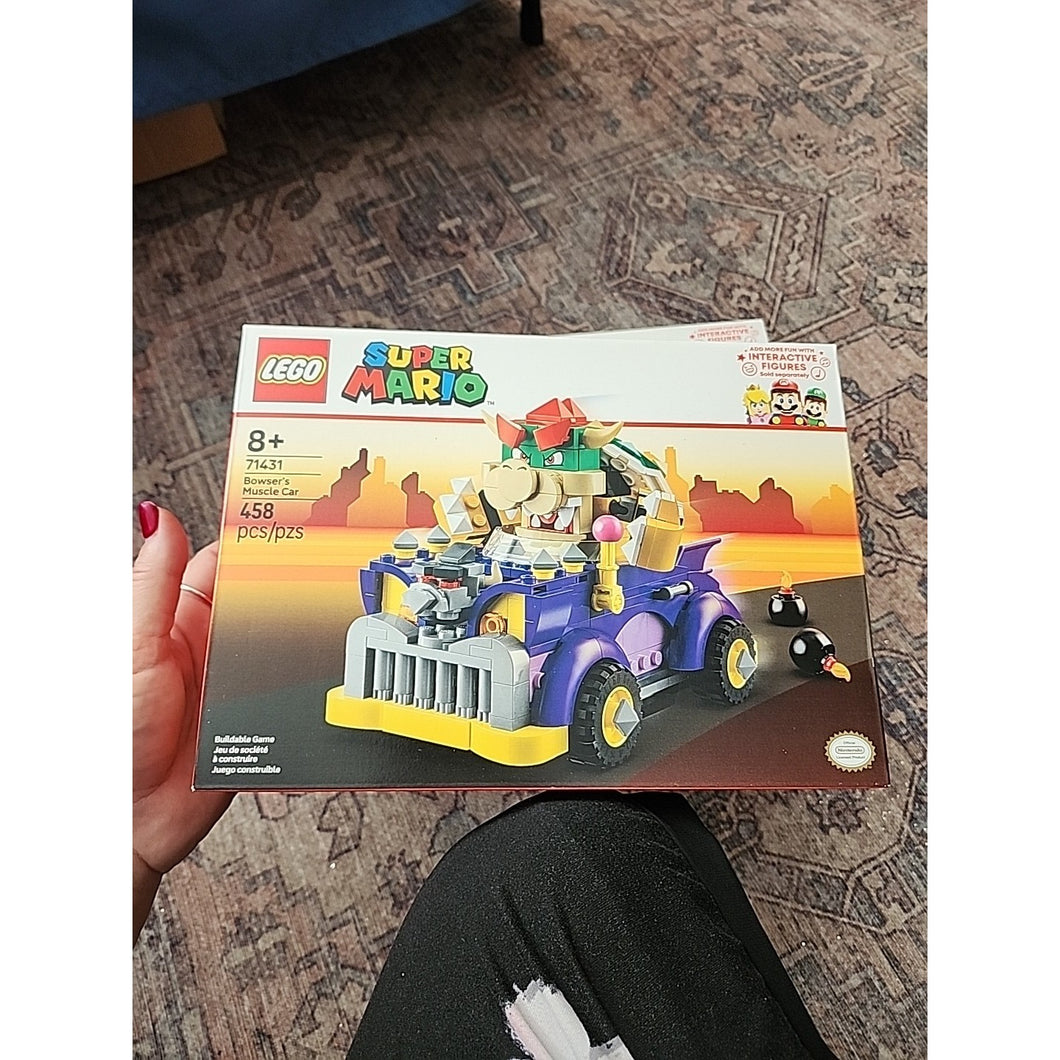 LEGO Super Mario Bowser’s Muscle Car Expansion Set, Collectible Bowser Toy 71431