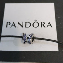 Load image into Gallery viewer, Pandora Sterling Silver Blue Pave Sparkle Spacer Charms,  791359ncb, set of 2
