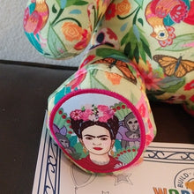 Load image into Gallery viewer, Build-A-Bear Frida Kahlo Icon Collage Teddy Bear With Flower Crown Headb…
