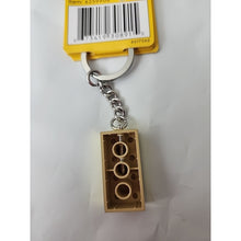 Load image into Gallery viewer, LEGO Classic 2 x 4 Brick Metallic Gold Keychain 850808
