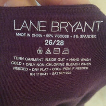Load image into Gallery viewer, Lane Bryant Eggplant Purple Basket Weave front Top Blouse, Size 26/28
