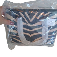 Load image into Gallery viewer, Coach F52532 Peyton Zebra Top Handle Tote, SV/Black
