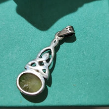 Load image into Gallery viewer, Sterling Silver Celtic Knot Pendant w/ Connemara Marble
