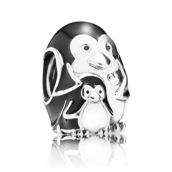 Pandora Sterling Silver Penguin Family Animal Bead 791404en60