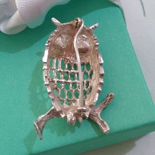 Load image into Gallery viewer, Sterling Silver 925 Openwork Owl Pendant
