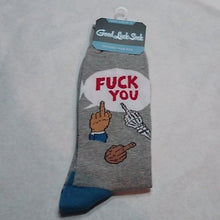 Load image into Gallery viewer, Good Luck Socks Eff U + Open A Can o' Whoop Ass, Sizes 13-17, 2 pair set
