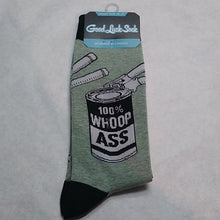 Load image into Gallery viewer, Good Luck Socks Eff U + Open A Can o' Whoop Ass, Sizes 13-17, 2 pair set
