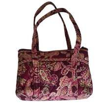 Load image into Gallery viewer, VERA BRADLEY Retired Piccadilly Plum Little Betsy Tote Purse Bag
