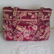 Load image into Gallery viewer, VERA BRADLEY Retired Piccadilly Plum Little Betsy Tote Purse Bag
