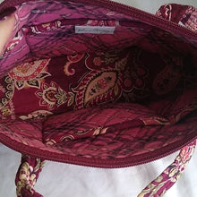 Load image into Gallery viewer, VERA BRADLEY Retired Piccadilly Plum Little Betsy Tote Purse Bag
