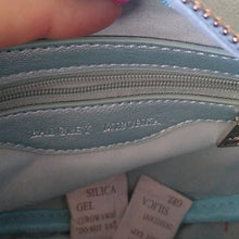 Load image into Gallery viewer, Badgely Mischka Metallic Blue Camera Bag Purse
