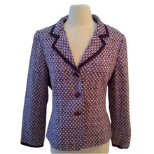 Load image into Gallery viewer, Sag Harbor Women's Career Jacket, Purple Multicolor, Size 12
