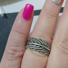Load image into Gallery viewer, Pandora Sterling Silver Light as a Feather Ring- 190886CZ Size 56
