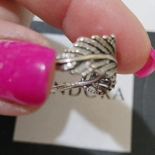 Load image into Gallery viewer, Pandora Sterling Silver Light as a Feather Ring- 190886CZ Size 56
