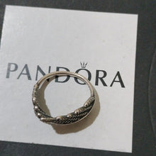 Load image into Gallery viewer, Pandora Sterling Silver Light as a Feather Ring- 190886CZ Size 56
