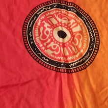 Load image into Gallery viewer, Orange Printed Scoop Neck Long Shift Dress, size Small
