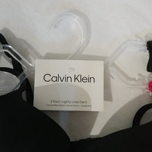 Load image into Gallery viewer, Calvin Klein 2 Pack Lightly Lined Demi Bras, Black Red, size 38B
