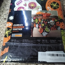 Load image into Gallery viewer, Halloween Sugar Skulls Vinyl Tablecloth 60 X 84 Oblong (Rectangle)
