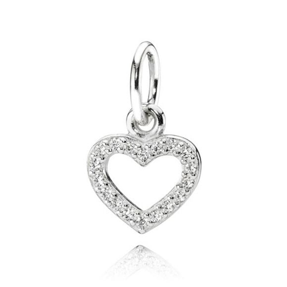 Pandora Sterling Silver Be My Valentine Pendant Heart - 390325cz