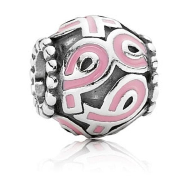 Pandora Sterling Silver Limited Ed. Breast Cancer Awareness Charm -790755en24