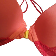 Load image into Gallery viewer, Tart Noir Collections Split X Strap Lacy Bra, Sherbert Fantasy, 36B
