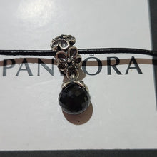 Load image into Gallery viewer, Pandora Sterling Silver Garden Odyssey Black Spinel Dangle Charm 790858spb
