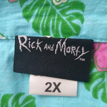 Load image into Gallery viewer, Rick &amp; Morty SLIM FIT Hawaiian Shirt, Blue, Size  XXL
