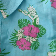 Load image into Gallery viewer, Rick &amp; Morty SLIM FIT Hawaiian Shirt, Blue, Size  XXL
