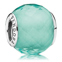 Load image into Gallery viewer, Pandora Sterling Silver Petite Facets Charm w/ Synthetic Green Quartz 791499sgq
