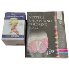 Load image into Gallery viewer, Kaplan Medical Anatomy Flashcards + Netter's Neuroscience Coloring Book

