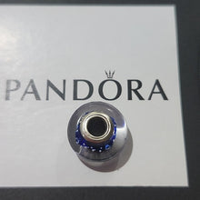 Load image into Gallery viewer, Pandora Sterling Silver Dark Blue Effervescence Murano Glass Bead 791630cz
